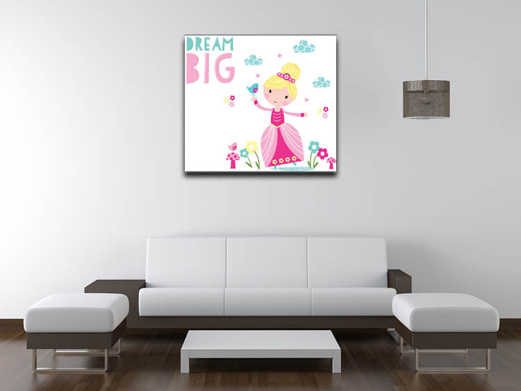 Children's Dream Big Princess Canvas Print - Canvas Art Rocks