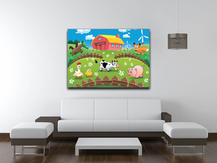 Children's Farm Yard Canvas Print & Poster - Canvas Art Rocks