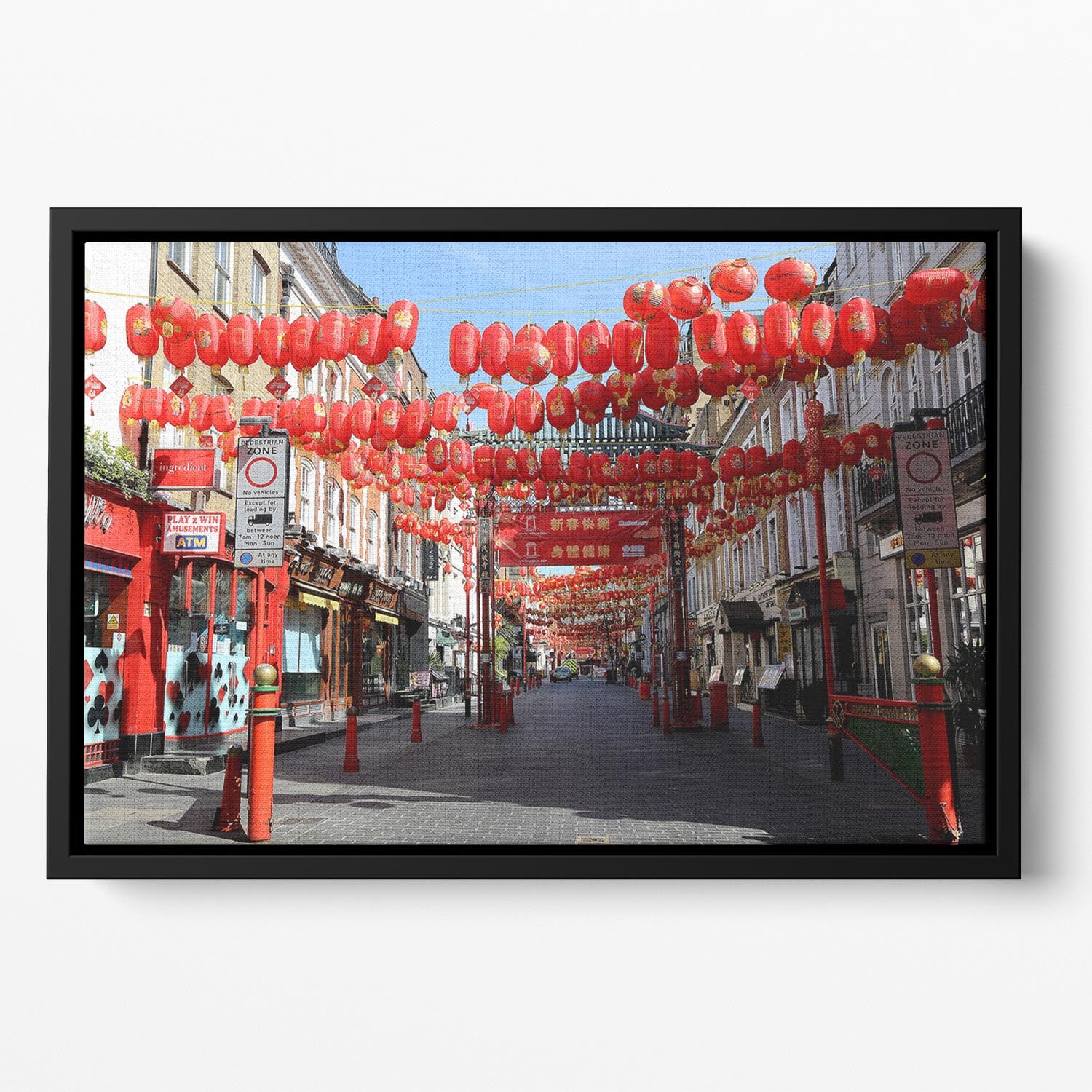 Chinatown London under Lockdown 2020 Floating Framed Canvas - Canvas Art Rocks - 2