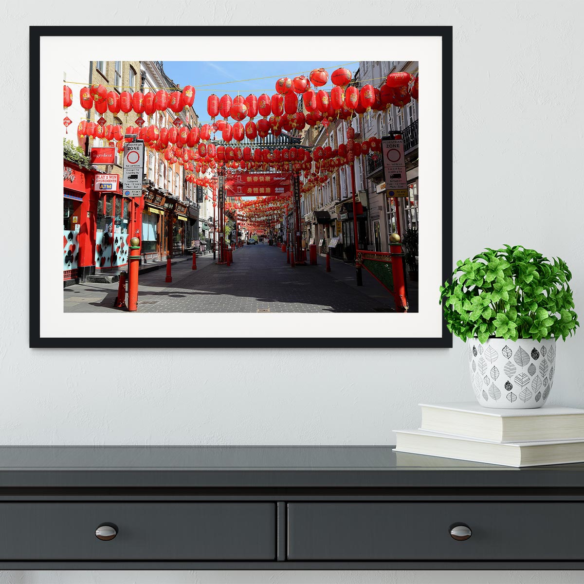 Chinatown London under Lockdown 2020 Framed Print - Canvas Art Rocks - 1