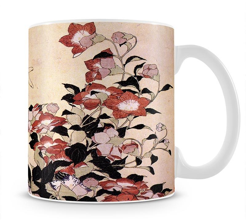 Chinese bell flower and dragon-fly by Hokusai Mug - Canvas Art Rocks - 1