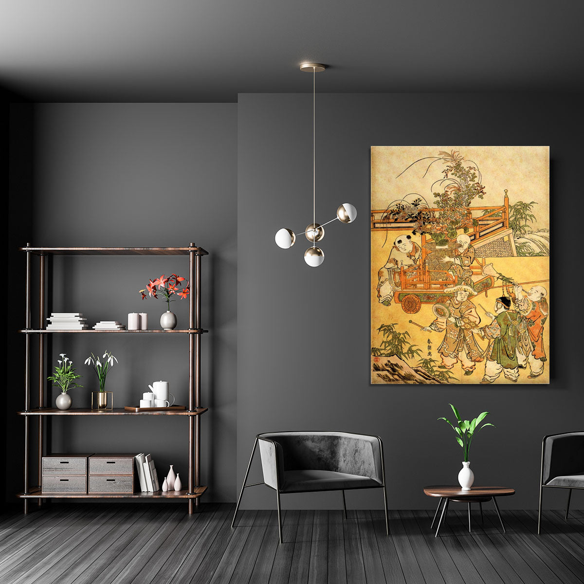 Chinese children by Hokusai Canvas Print or Poster - Canvas Art Rocks - 5