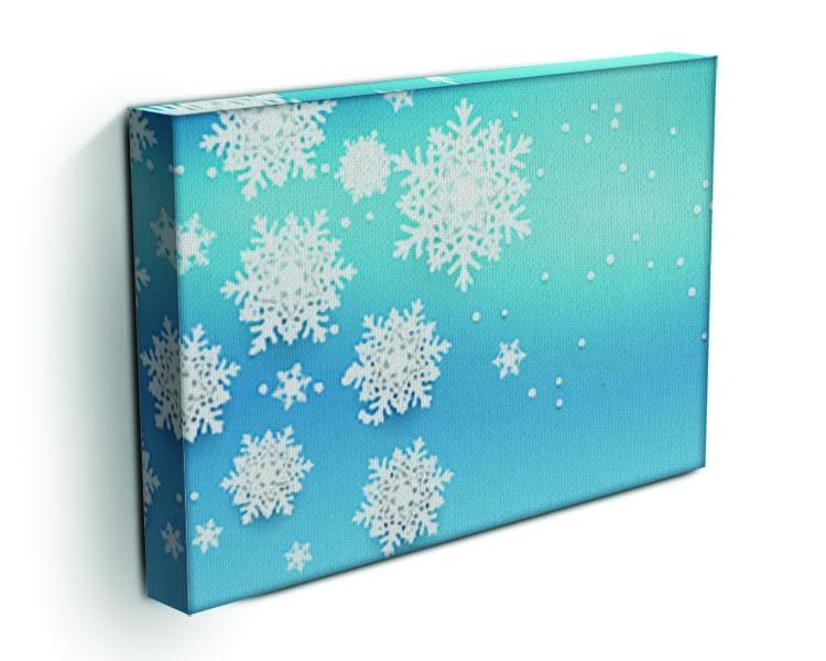 Christmas Blue Snowflakes Canvas Print or Poster - Canvas Art Rocks - 3