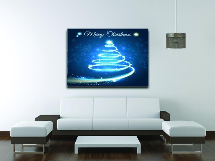 Christmas Blue Tree Canvas Print or Poster - Canvas Art Rocks - 4