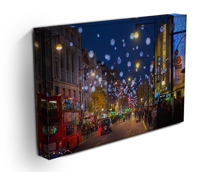 Christmas lights on Oxford street Canvas Print or Poster - Canvas Art Rocks - 3