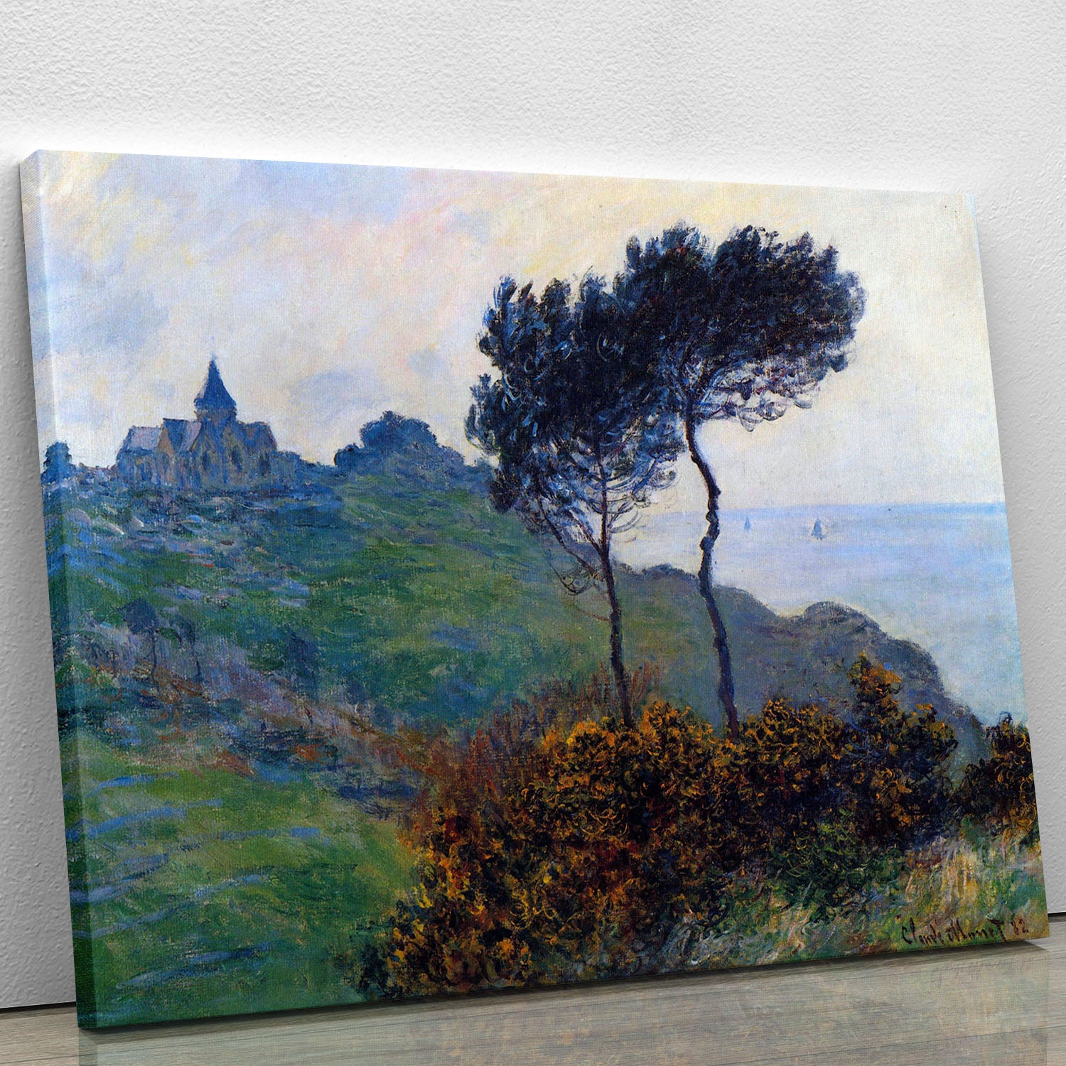 Church at Varengeville by Monet Canvas Print or Poster - Canvas Art Rocks - 1
