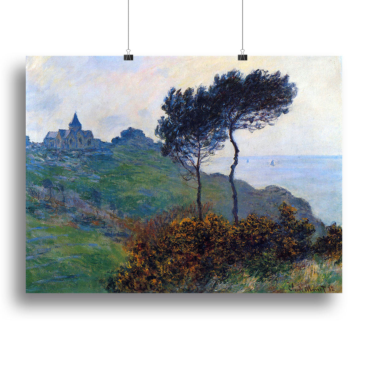 Church at Varengeville by Monet Canvas Print or Poster - Canvas Art Rocks - 2