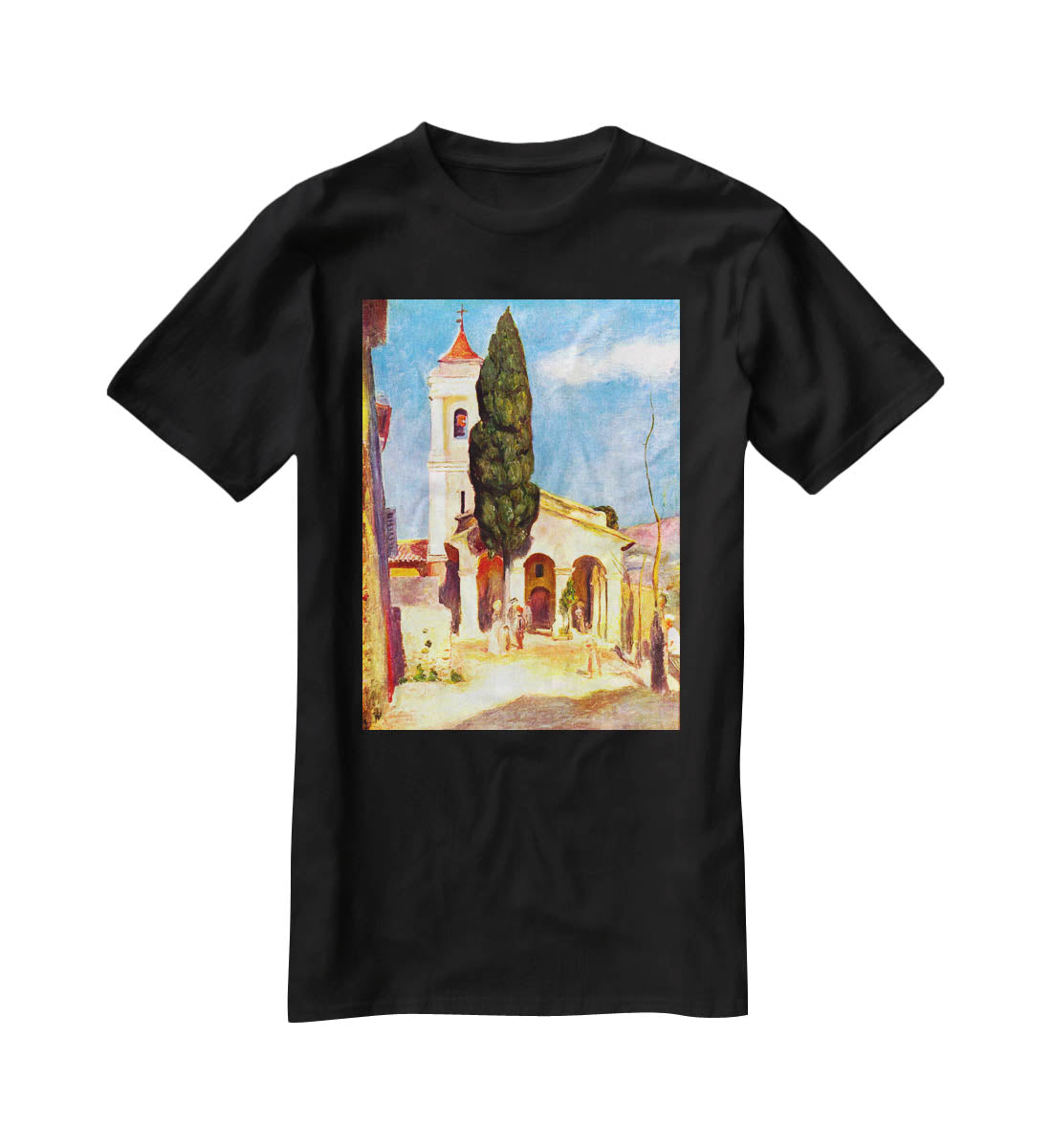 Church in Cagnes by Renoir T-Shirt - Canvas Art Rocks - 1