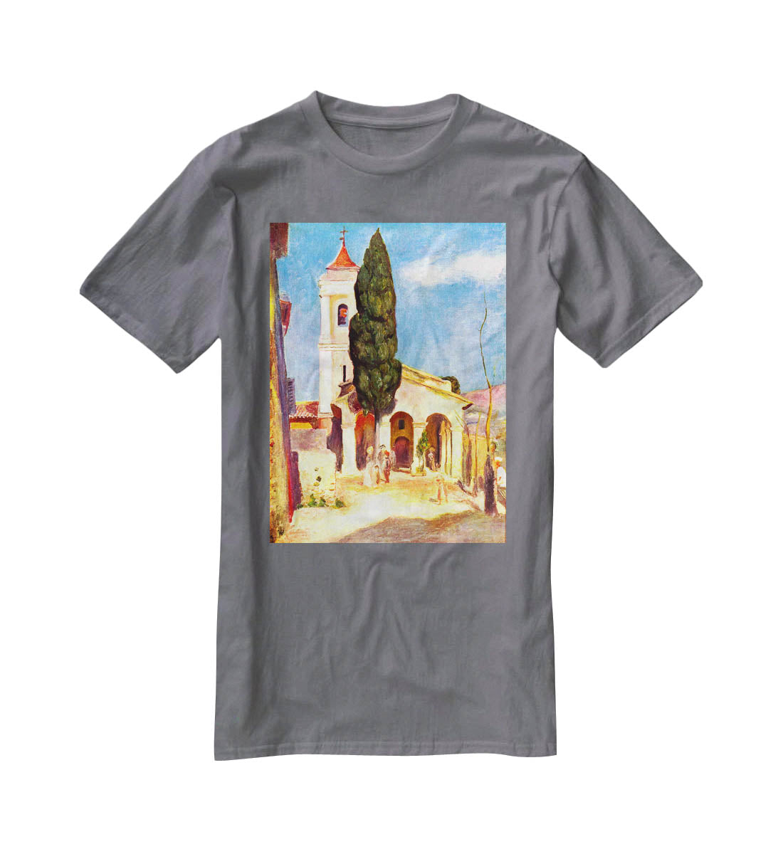 Church in Cagnes by Renoir T-Shirt - Canvas Art Rocks - 3