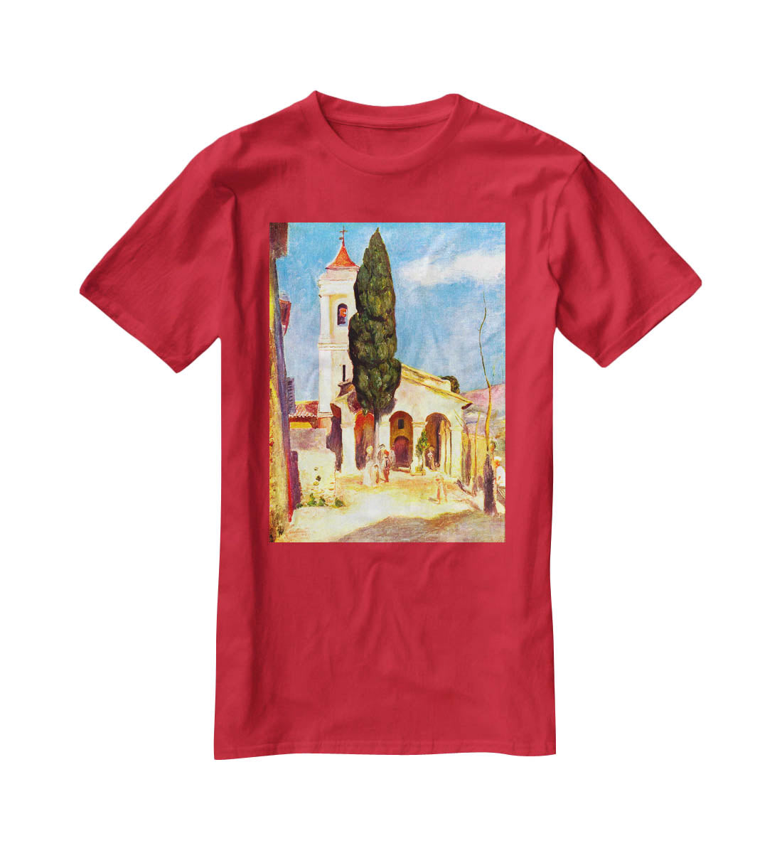 Church in Cagnes by Renoir T-Shirt - Canvas Art Rocks - 4