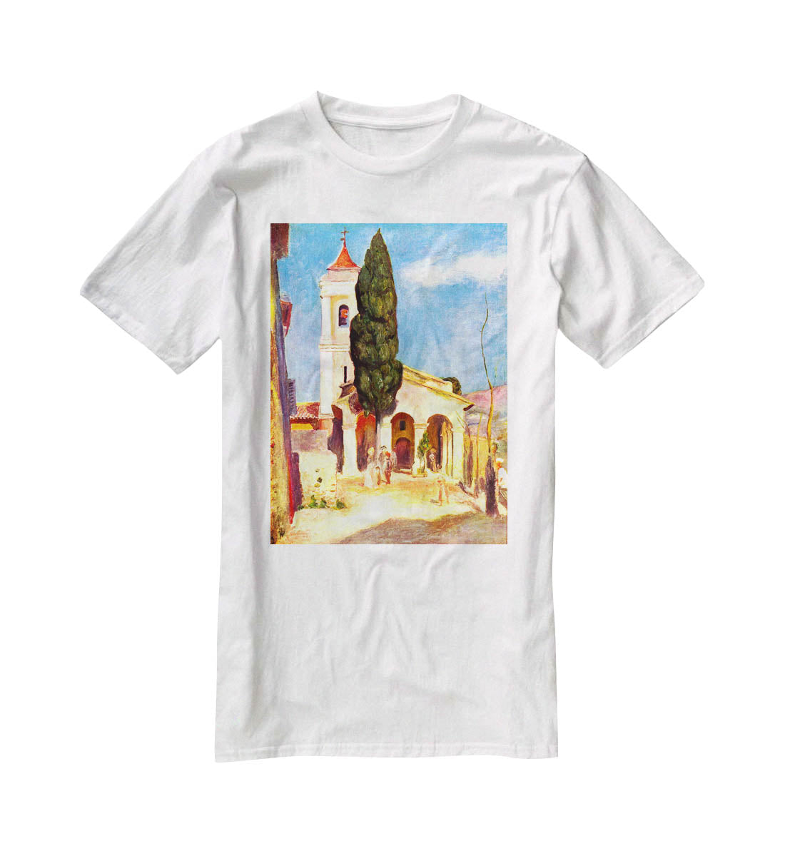 Church in Cagnes by Renoir T-Shirt - Canvas Art Rocks - 5