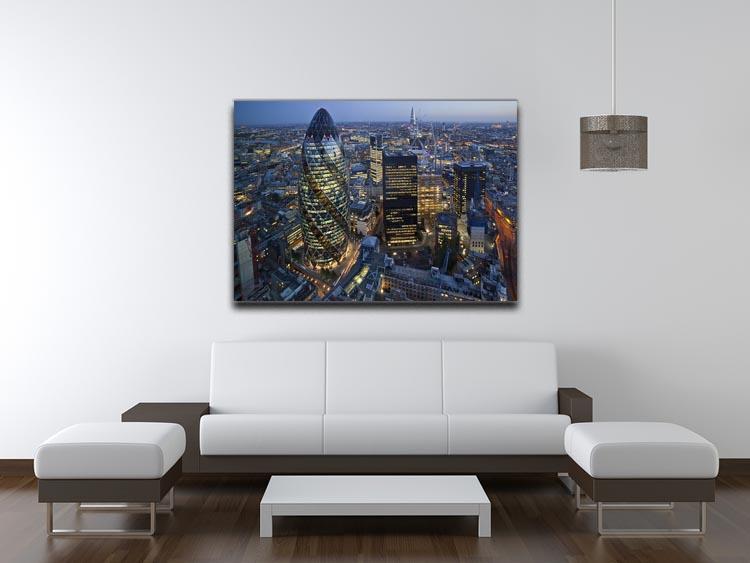 City of London lit up at night Canvas Print or Poster - Canvas Art Rocks - 4