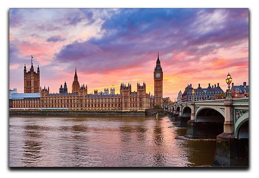 Cityscape of Big Ben and Westminster Bridge Canvas Print or Poster  - Canvas Art Rocks - 1