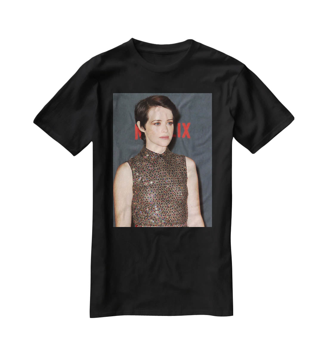 Claire Foy without a Crown T-Shirt - Canvas Art Rocks - 1