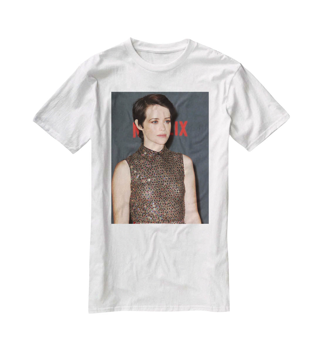 Claire Foy without a Crown T-Shirt - Canvas Art Rocks - 5