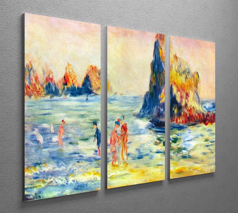 Cliffs at Guernsey by Renoir 3 Split Panel Canvas Print - Canvas Art Rocks - 2