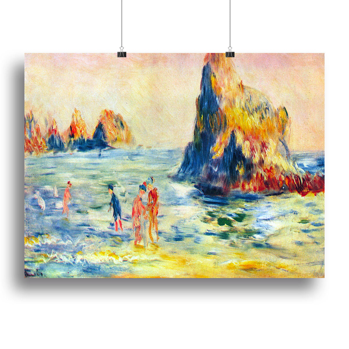 Cliffs at Guernsey by Renoir Canvas Print or Poster - Canvas Art Rocks - 2