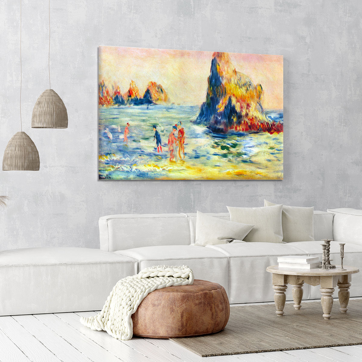 Cliffs at Guernsey by Renoir Canvas Print or Poster - Canvas Art Rocks - 6