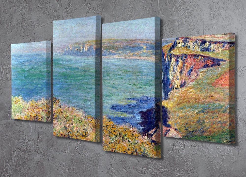 Cliffs at Varengeville by Monet 4 Split Panel Canvas - Canvas Art Rocks - 2
