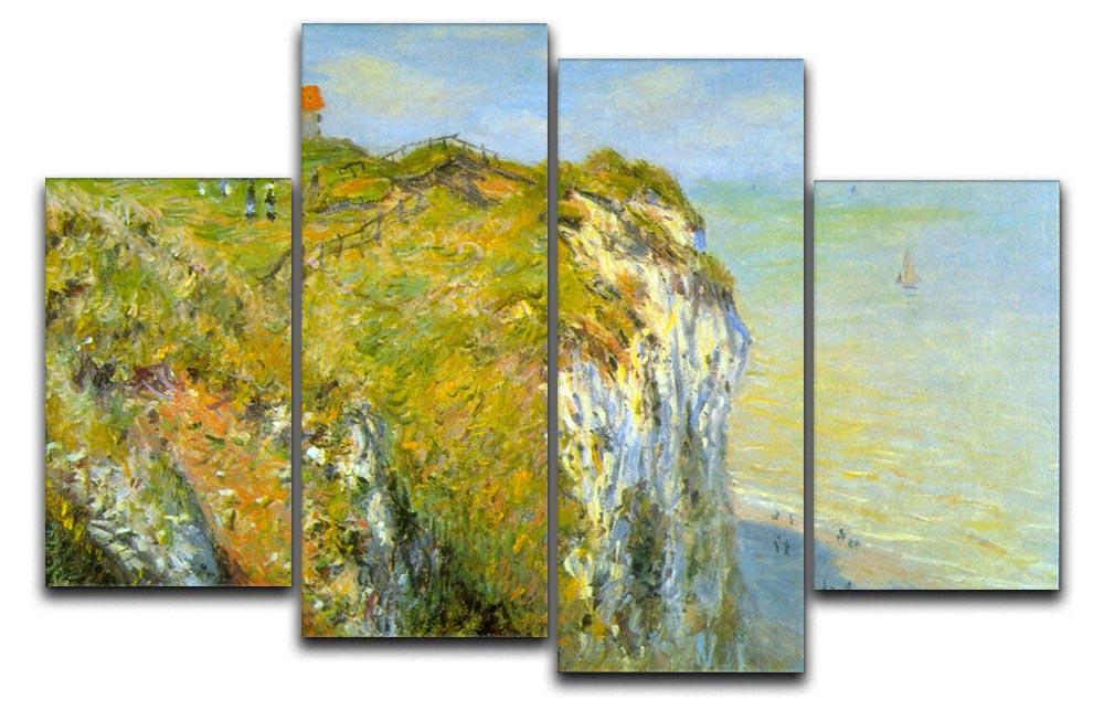 Cliffs by Monet 4 Split Panel Canvas  - Canvas Art Rocks - 1