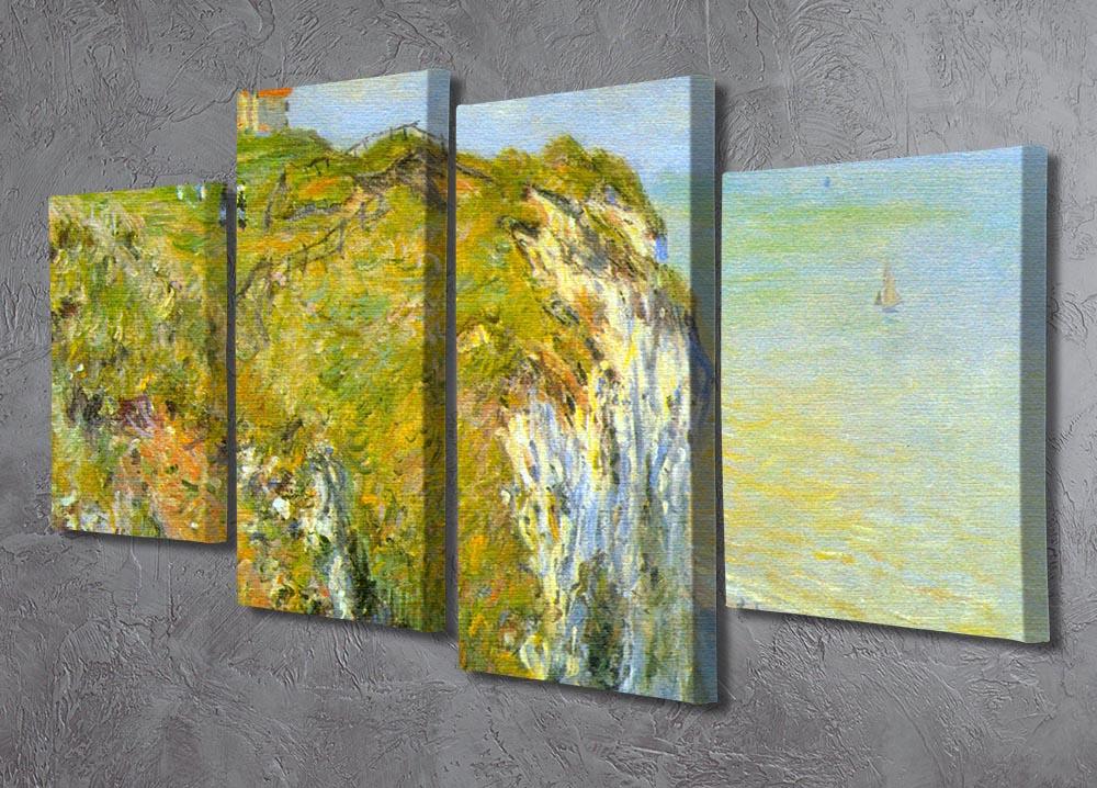 Cliffs by Monet 4 Split Panel Canvas - Canvas Art Rocks - 2