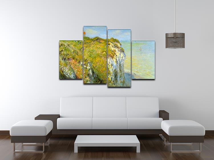 Cliffs by Monet 4 Split Panel Canvas - Canvas Art Rocks - 3
