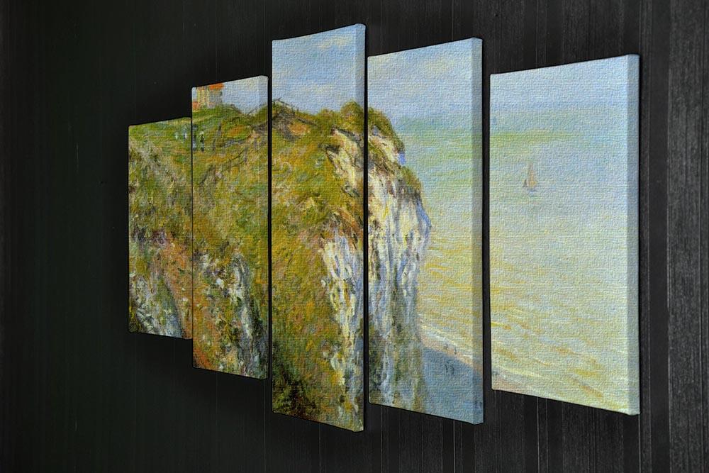 Cliffs by Monet 5 Split Panel Canvas - Canvas Art Rocks - 2