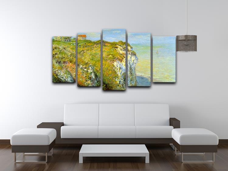 Cliffs by Monet 5 Split Panel Canvas - Canvas Art Rocks - 3