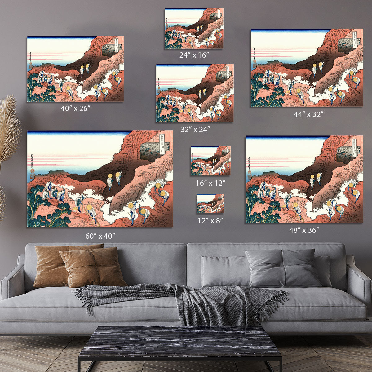 Climbing on Mt. Fuji by Hokusai Canvas Print or Poster - Canvas Art Rocks - 7