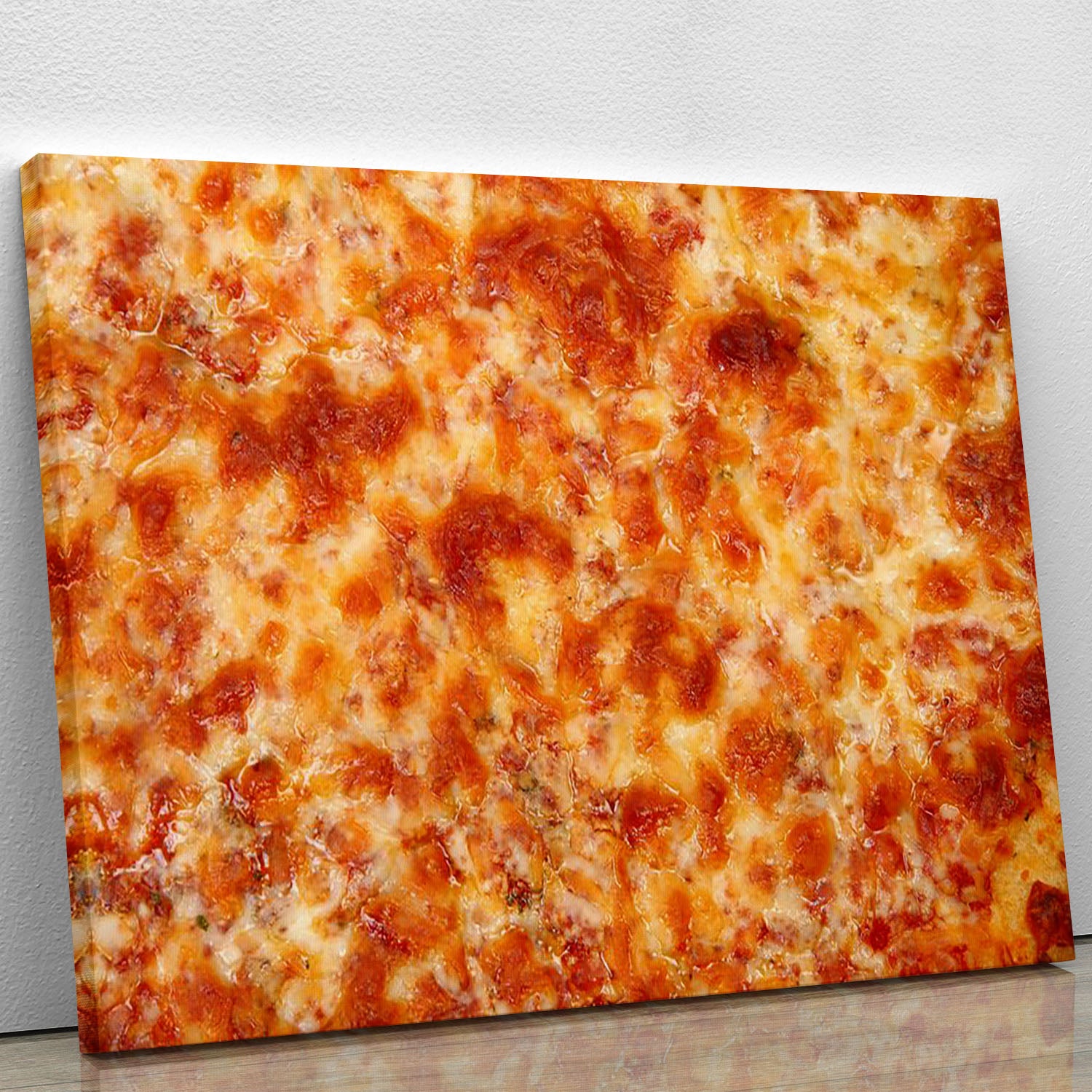 Close up of Cheese Bread Pizza Canvas Print or Poster - Canvas Art Rocks - 1