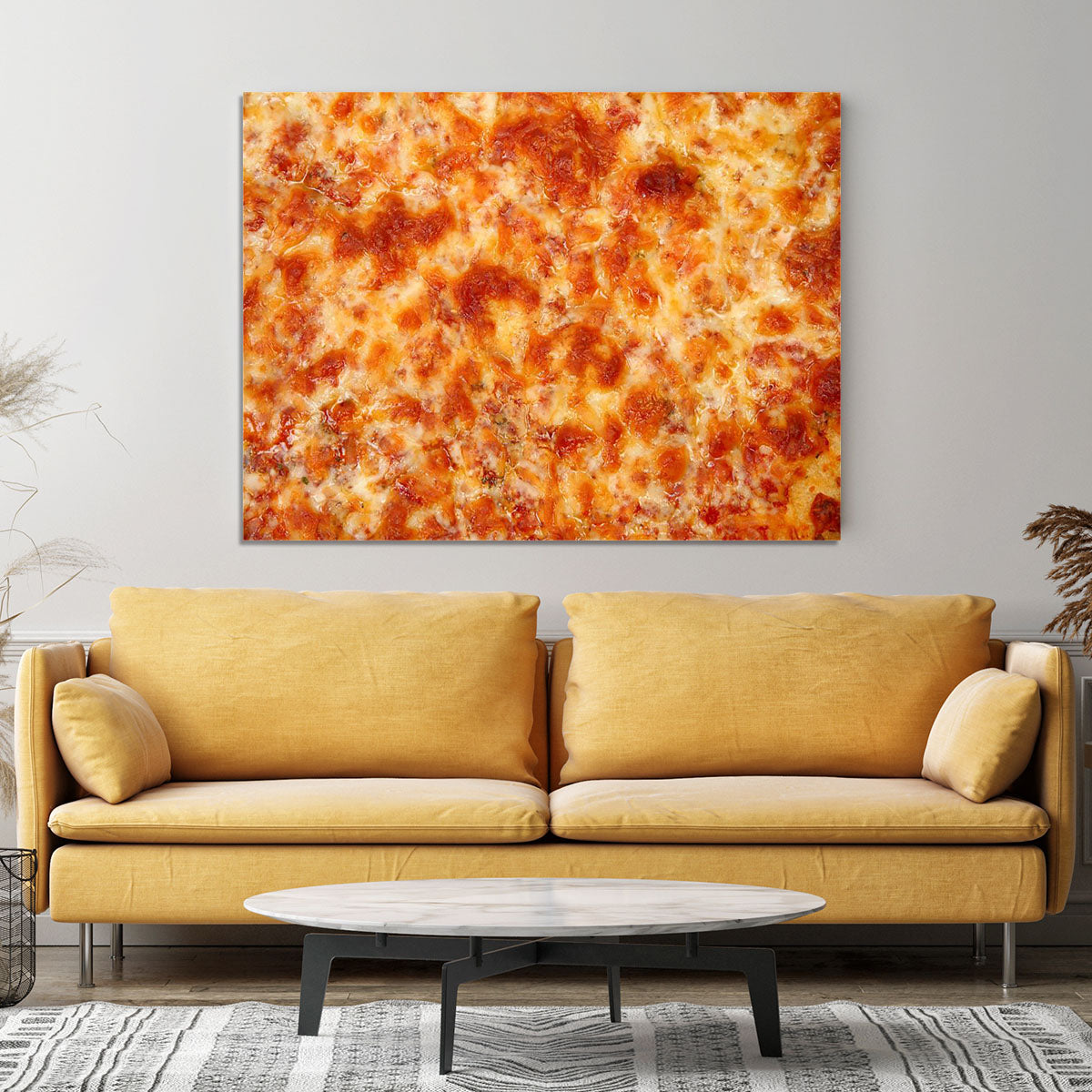 Close up of Cheese Bread Pizza Canvas Print or Poster - Canvas Art Rocks - 4
