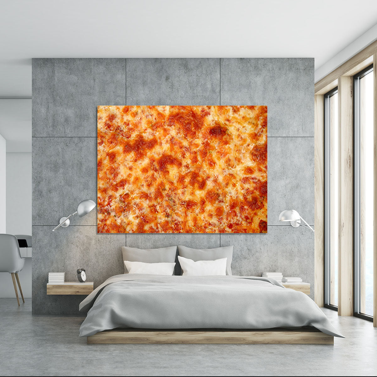 Close up of Cheese Bread Pizza Canvas Print or Poster - Canvas Art Rocks - 5
