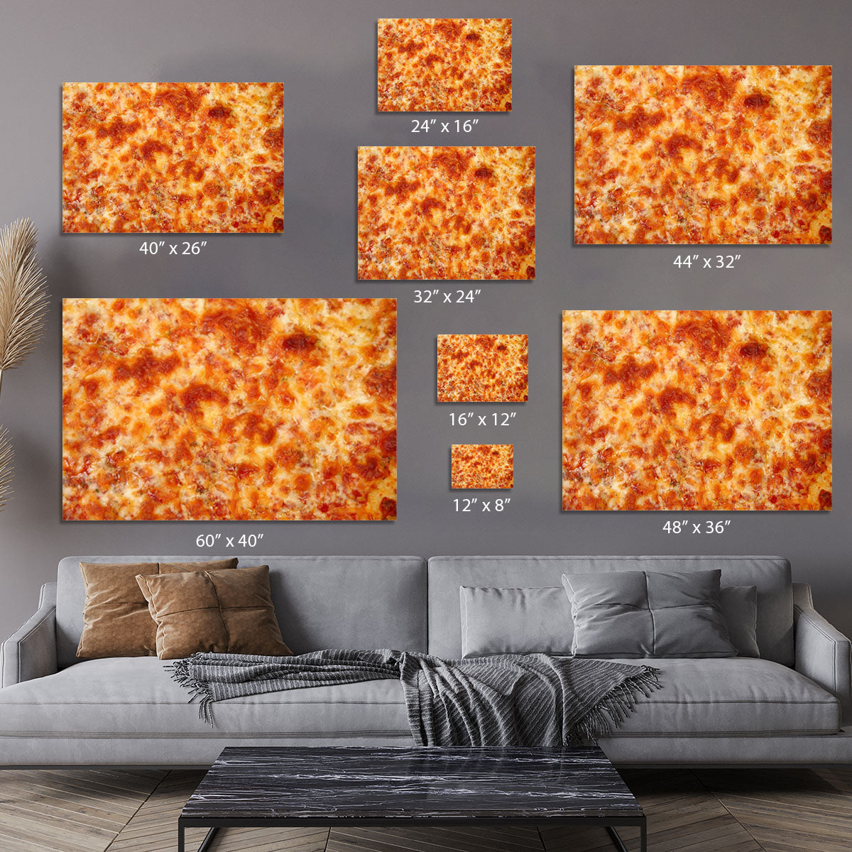 Close up of Cheese Bread Pizza Canvas Print or Poster - Canvas Art Rocks - 7