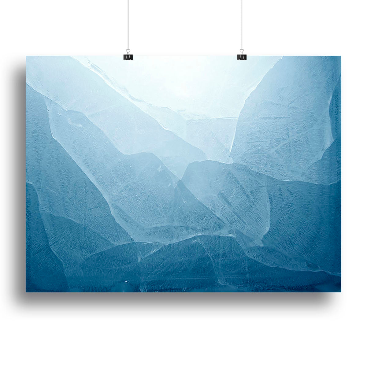 Closeup of blue ice background Canvas Print or Poster - Canvas Art Rocks - 2