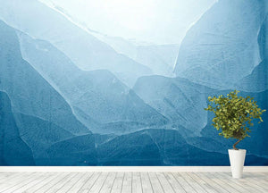 Closeup of blue ice background Wall Mural Wallpaper - Canvas Art Rocks - 4