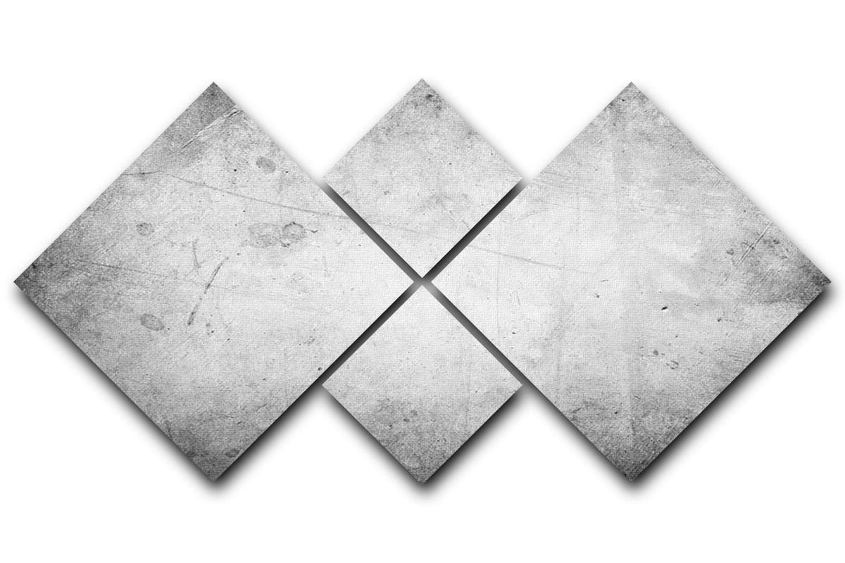 Closeup of textured grey wall 4 Square Multi Panel Canvas - Canvas Art Rocks - 1