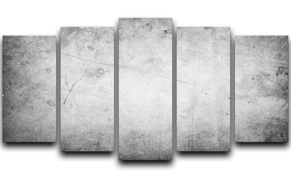 Closeup of textured grey wall 5 Split Panel Canvas - Canvas Art Rocks - 1
