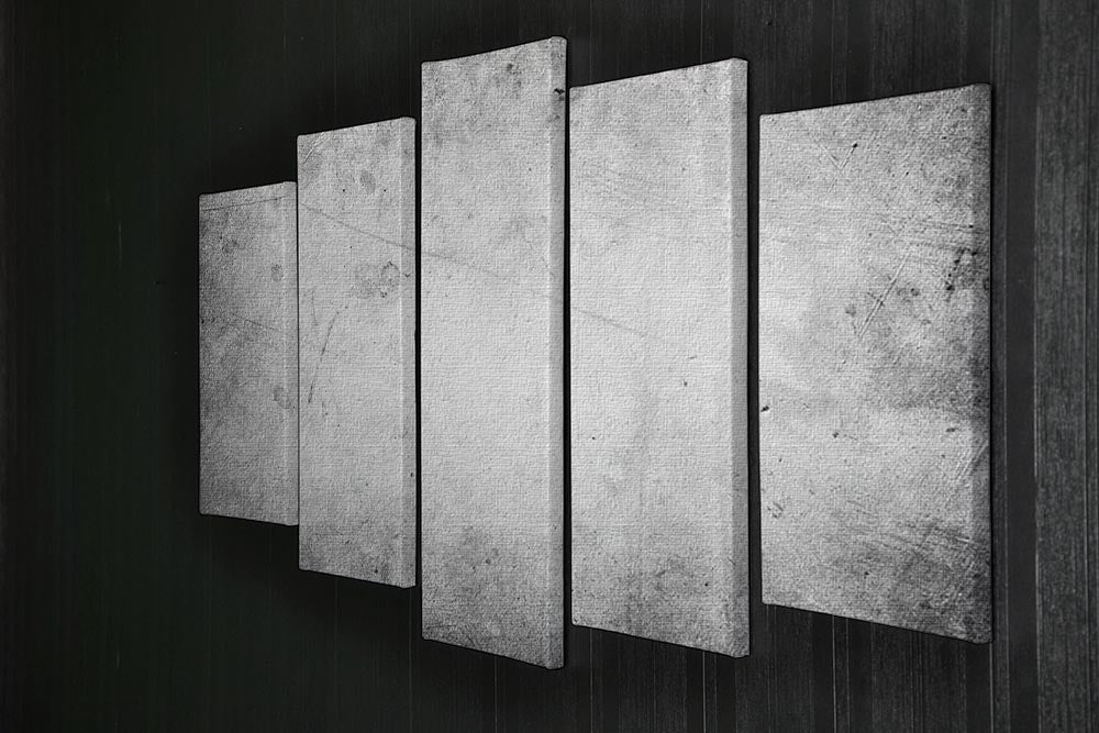 Closeup of textured grey wall 5 Split Panel Canvas - Canvas Art Rocks - 2