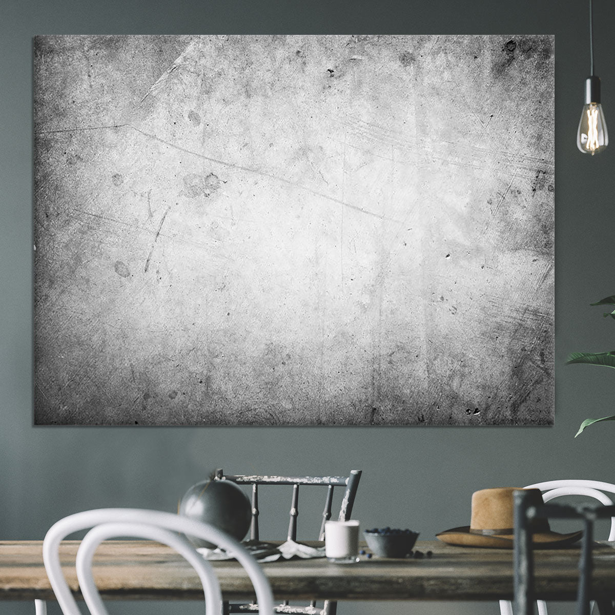 Closeup of textured grey wall Canvas Print or Poster - Canvas Art Rocks - 3