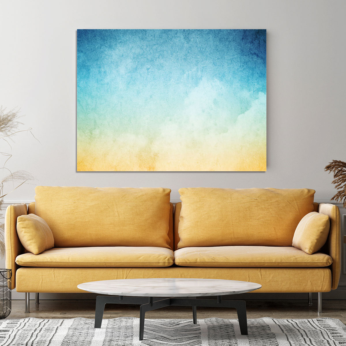 Cloudscape with grunge Canvas Print or Poster - Canvas Art Rocks - 4
