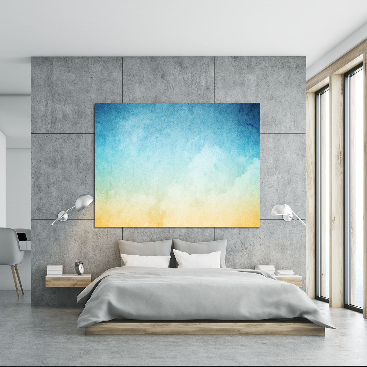 Cloudscape with grunge Canvas Print or Poster - Canvas Art Rocks - 5