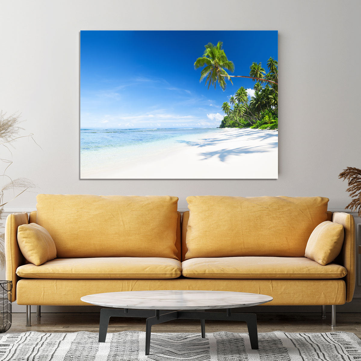 Coastline and Palm Tree Canvas Print or Poster - Canvas Art Rocks - 4