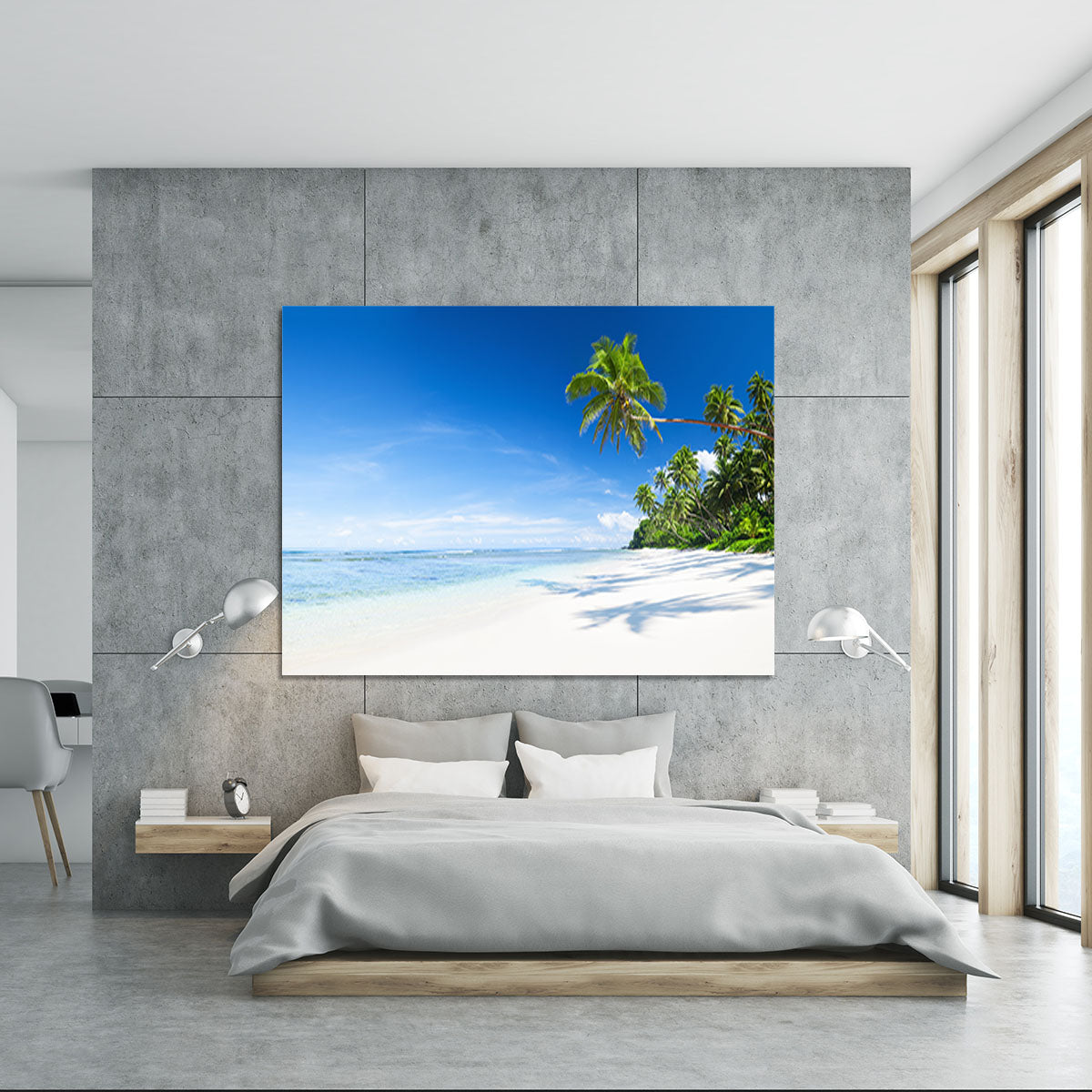 Coastline and Palm Tree Canvas Print or Poster - Canvas Art Rocks - 5