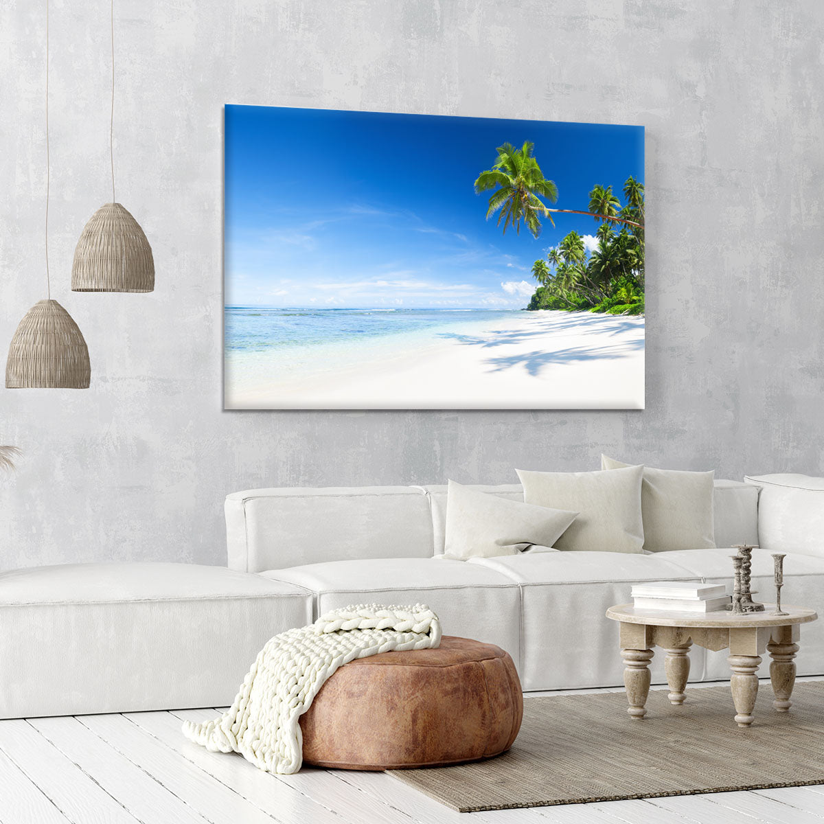 Coastline and Palm Tree Canvas Print or Poster - Canvas Art Rocks - 6