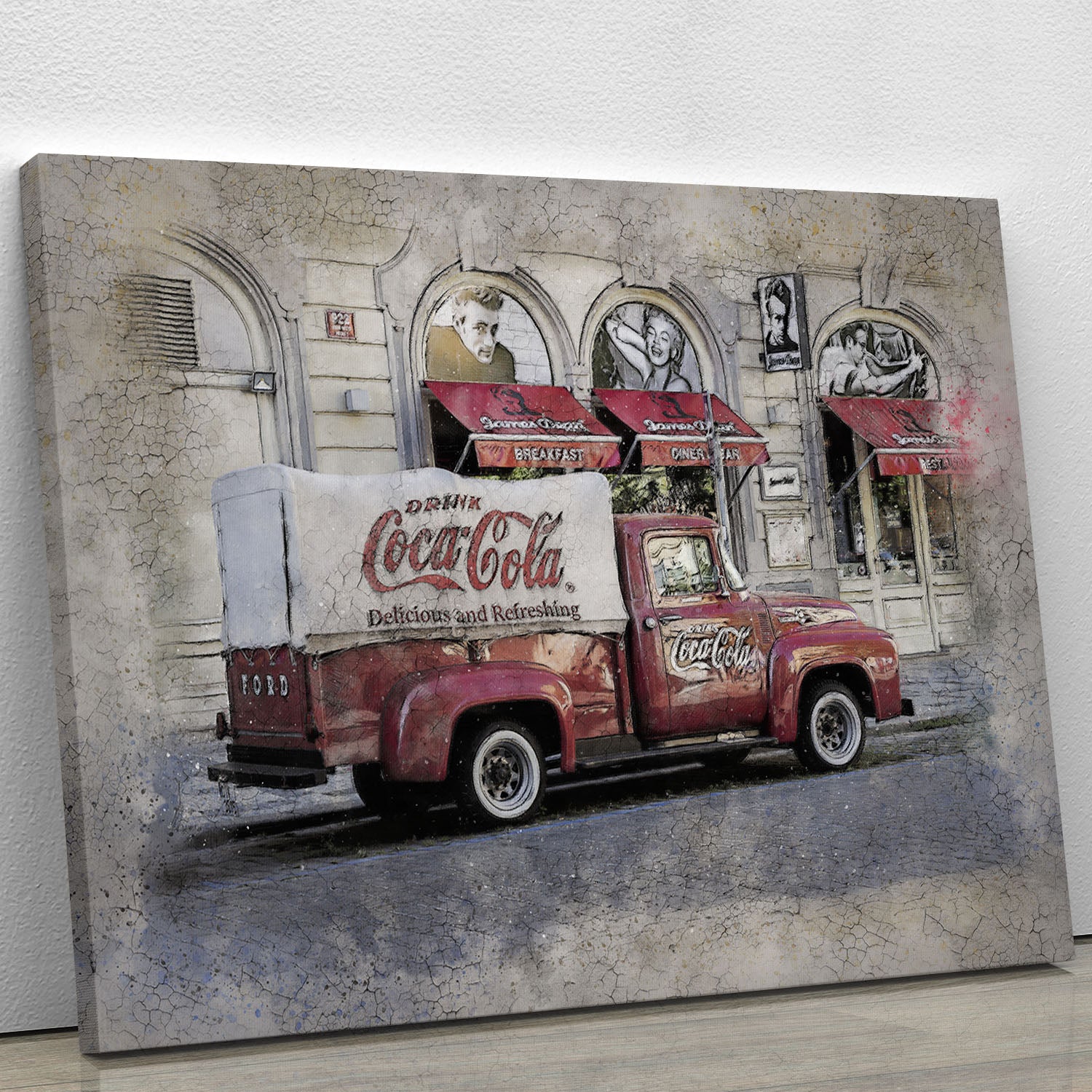 Coca Cola Van Painting Canvas Print or Poster - Canvas Art Rocks - 1