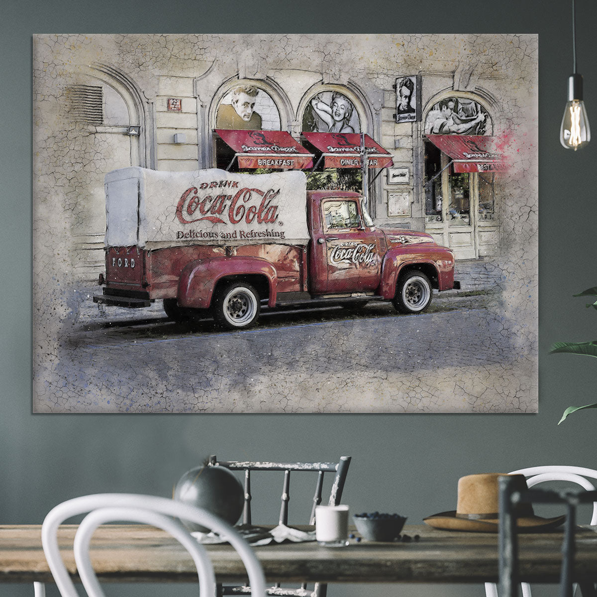 Coca Cola Van Painting Canvas Print or Poster - Canvas Art Rocks - 3