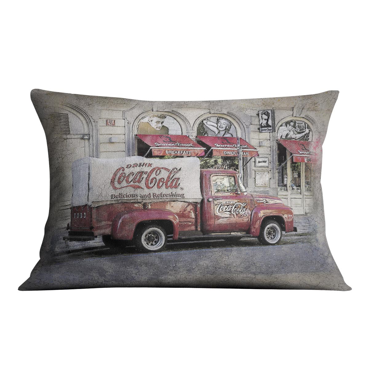 Coca Cola Van Painting Cushion