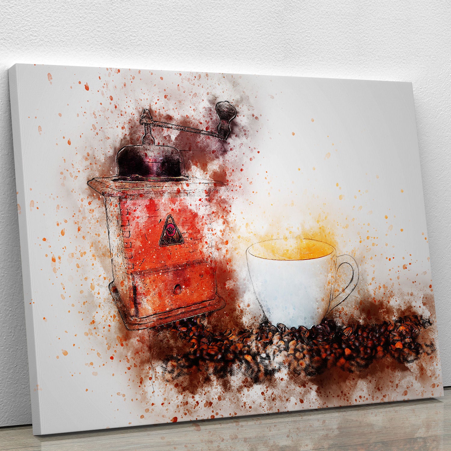 Coffee Painting Canvas Print or Poster - Canvas Art Rocks - 1