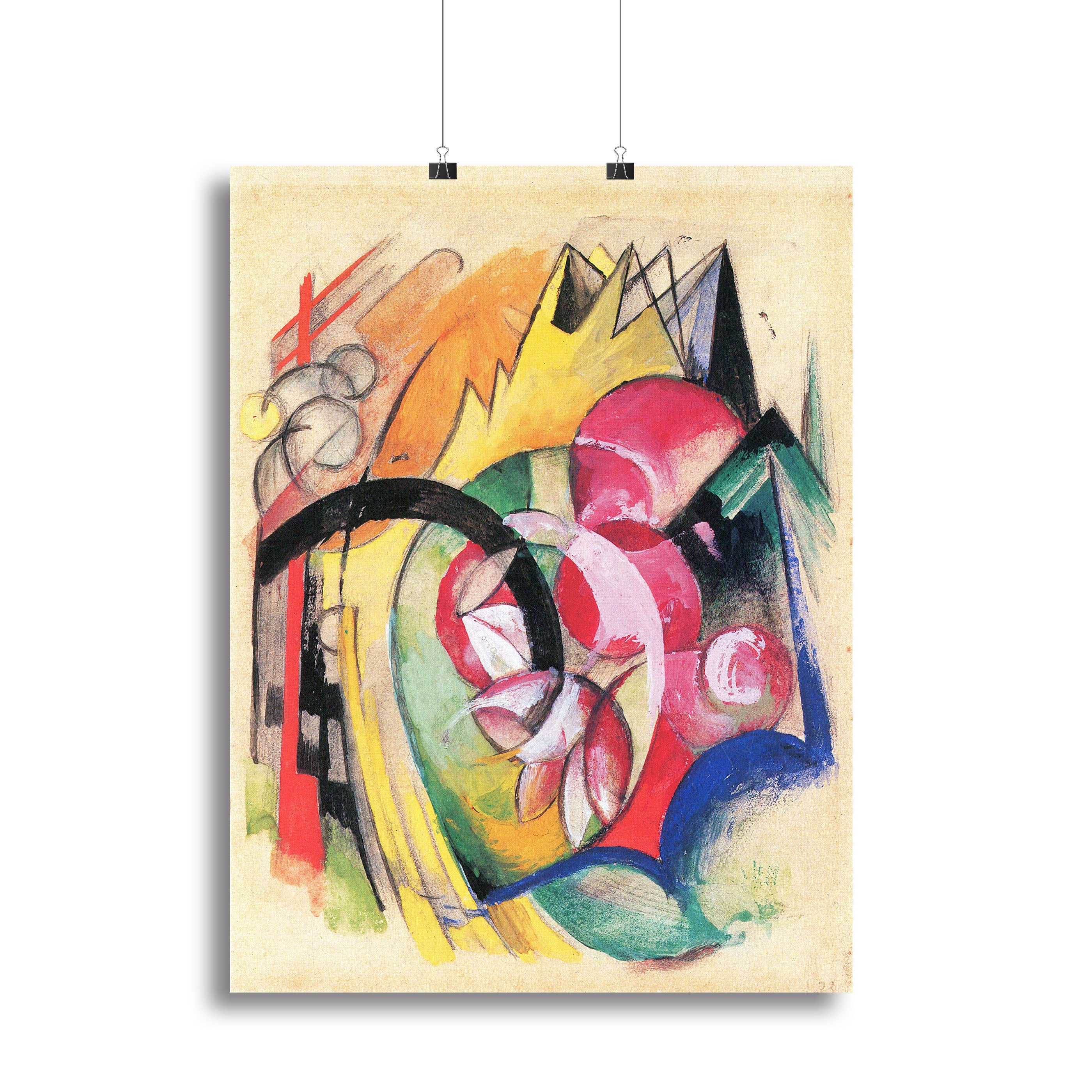 Colored flowers by Franz Marc Canvas Print or Poster - Canvas Art Rocks - 2