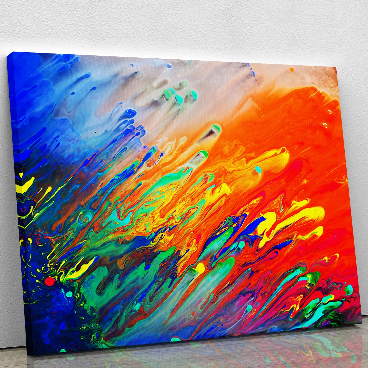 Colorful abstract acrylic painting Canvas Print or Poster - Canvas Art Rocks - 1